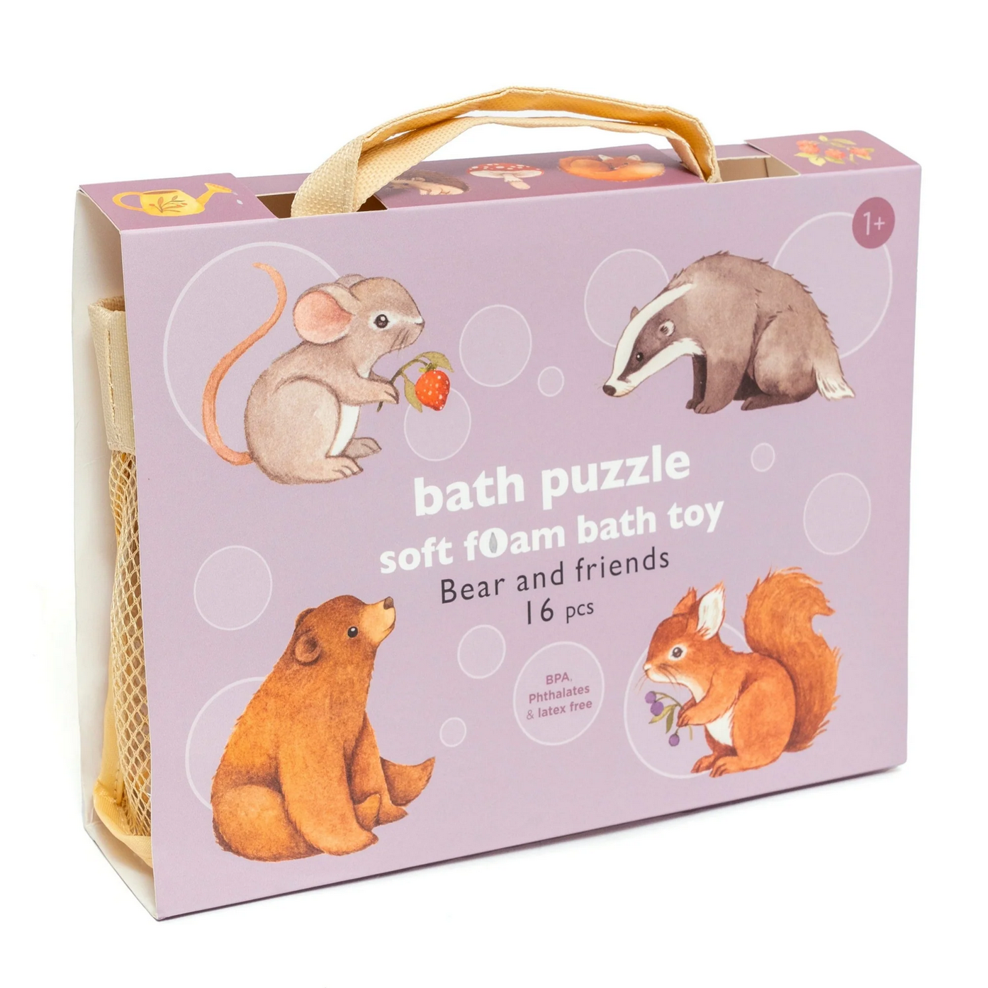 Soft Foam Bath Puzzle 16pcs - BEAR & FRIENDS -Nina Stajner