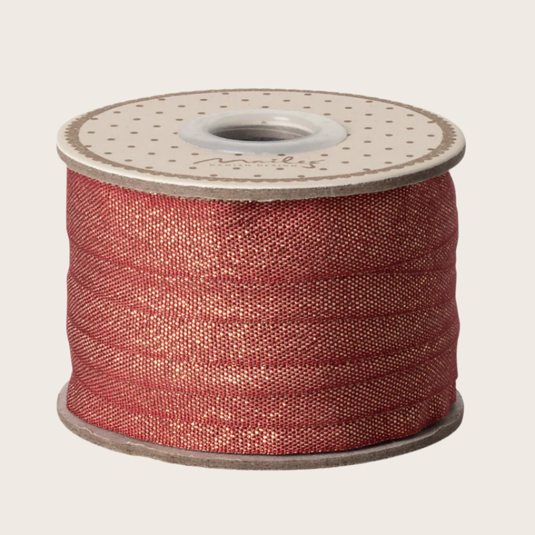 Ribbon 13mm x 10m - red/gold