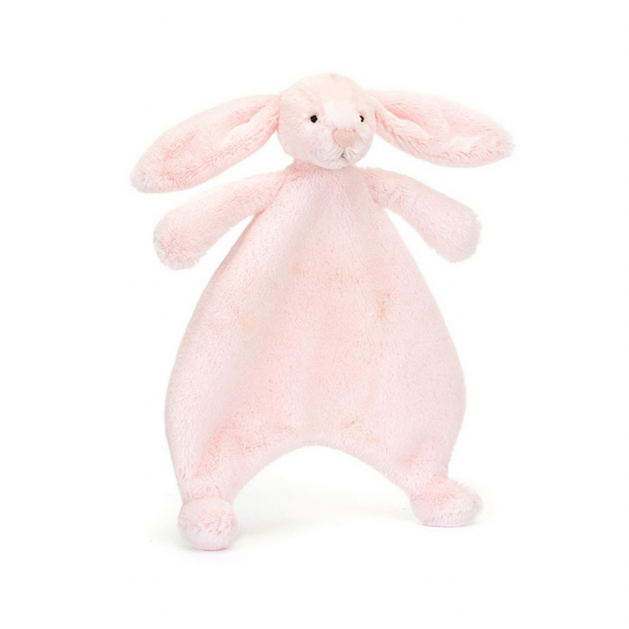 Bashful Baby Pink Bunny Lovie Comforter