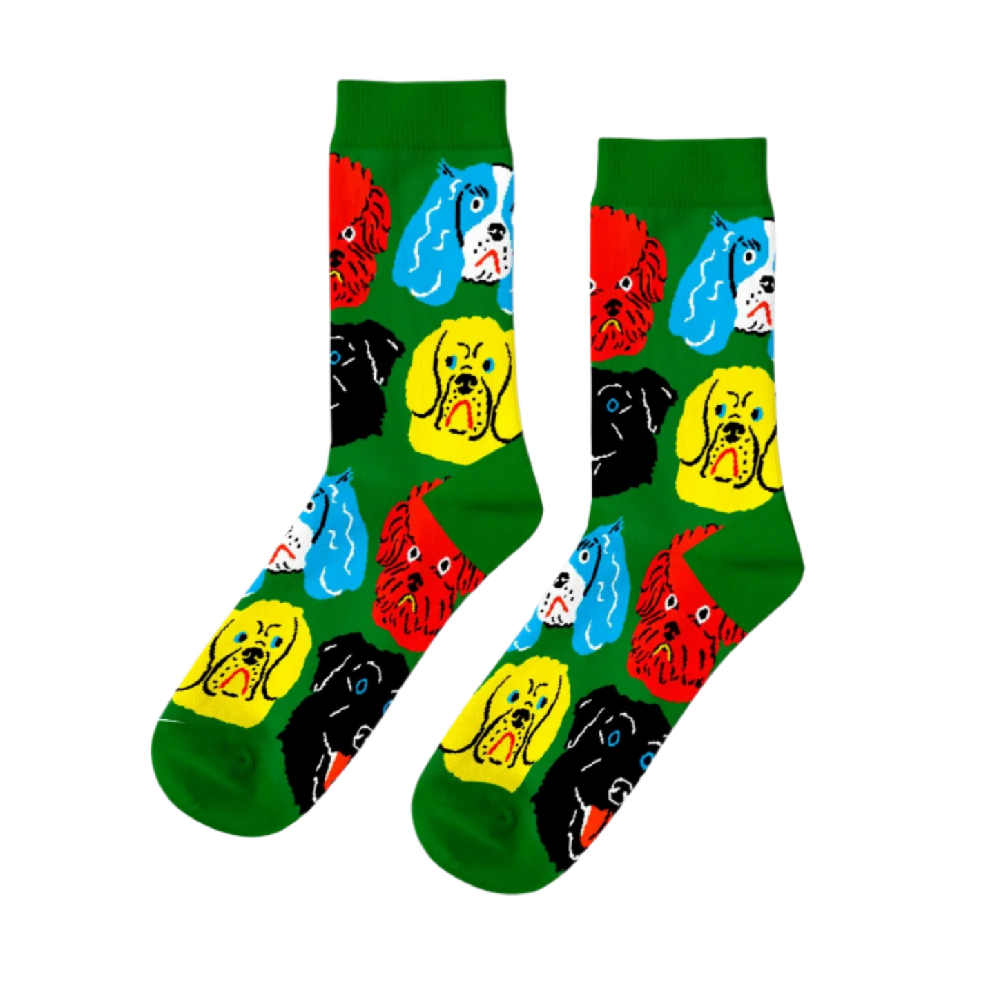 Dogs Crew Socks by Kristina Micotti - Large