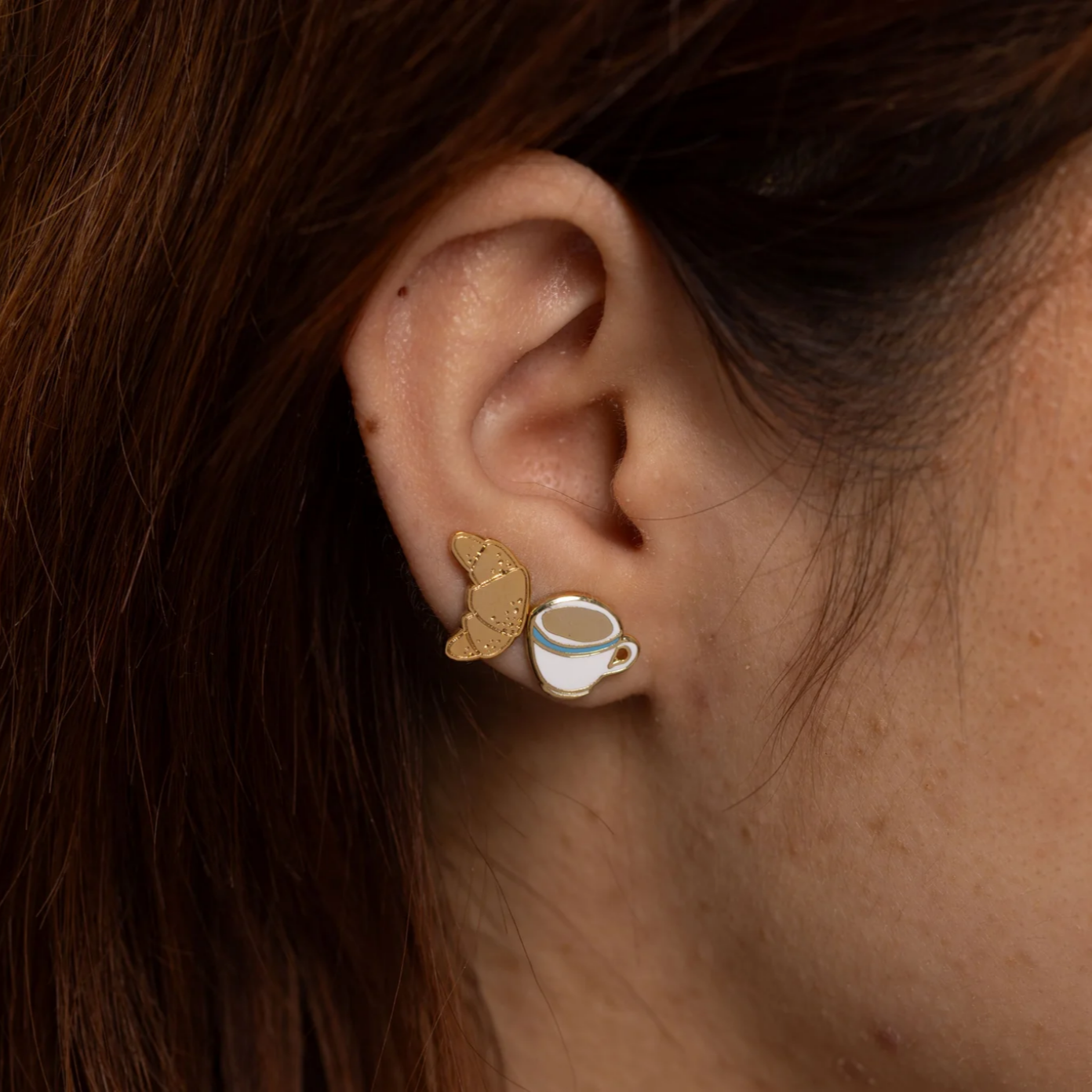 Coffee & Croissant Earrings