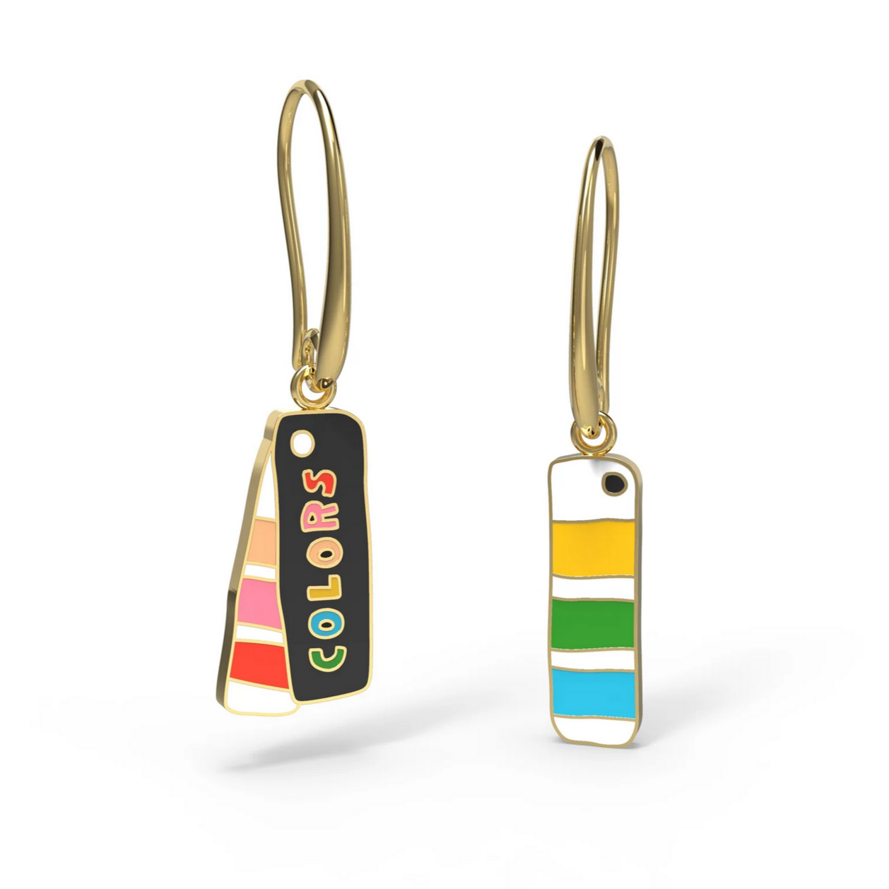 Colors Swatch Book Drop Earrings