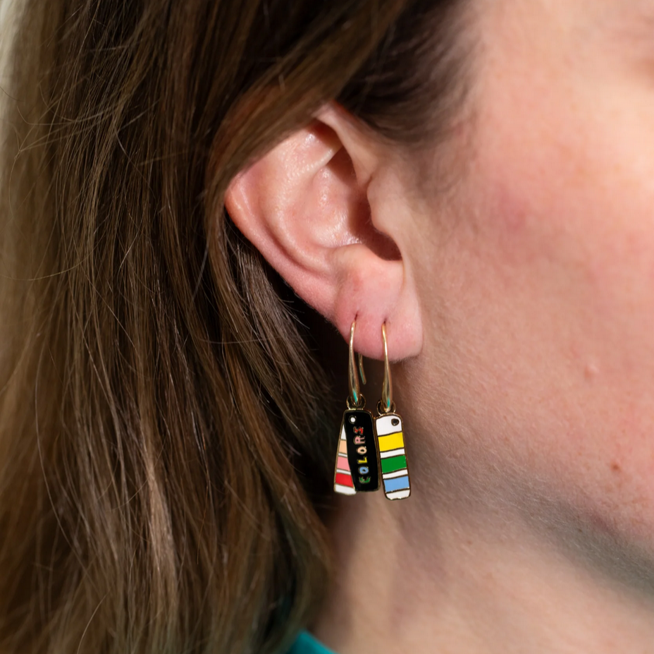 Colors Swatch Book Drop Earrings