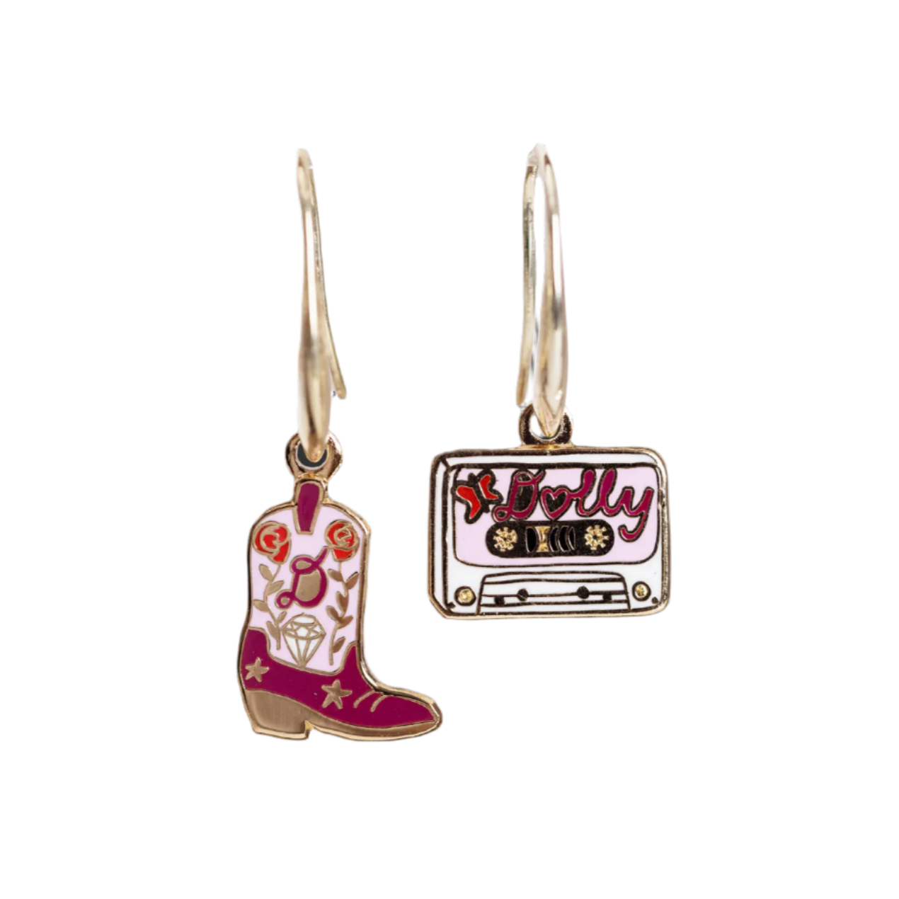 New Boot & Country Cassette Drop Earrings