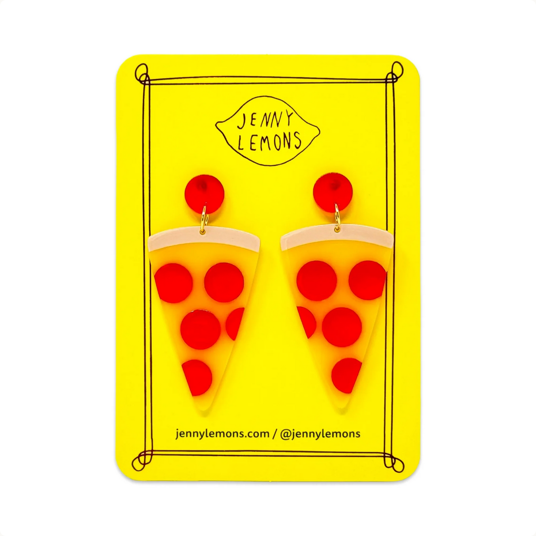 Pizza Acetate Earrings