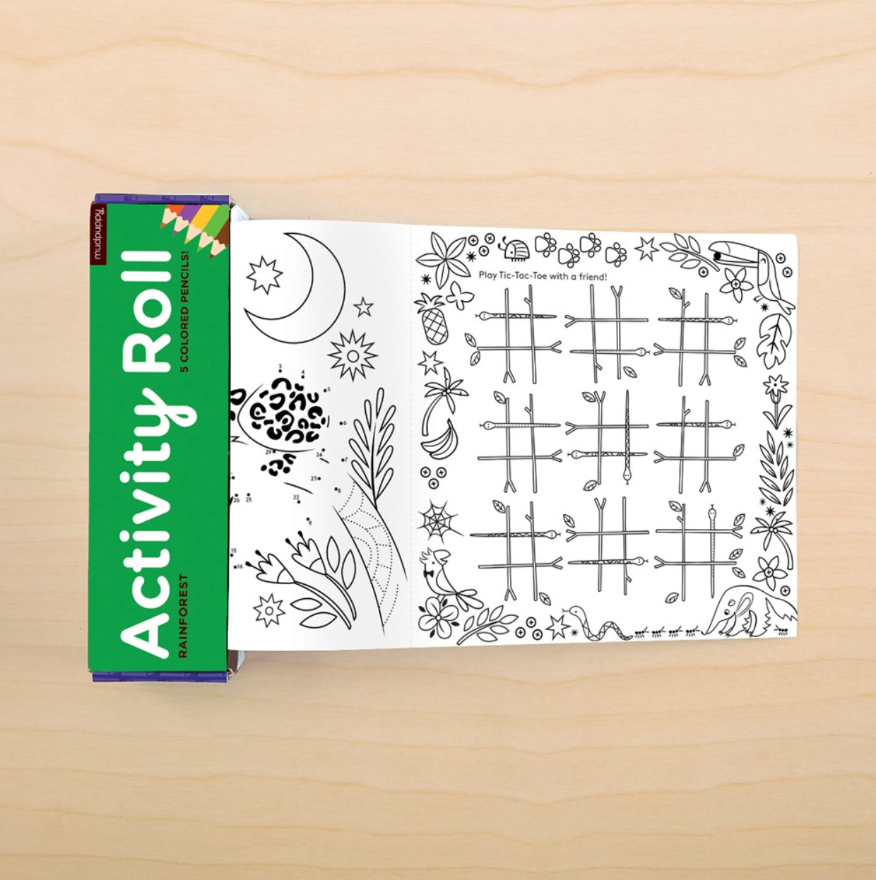 Rainforest Activity Roll with 4 crayons