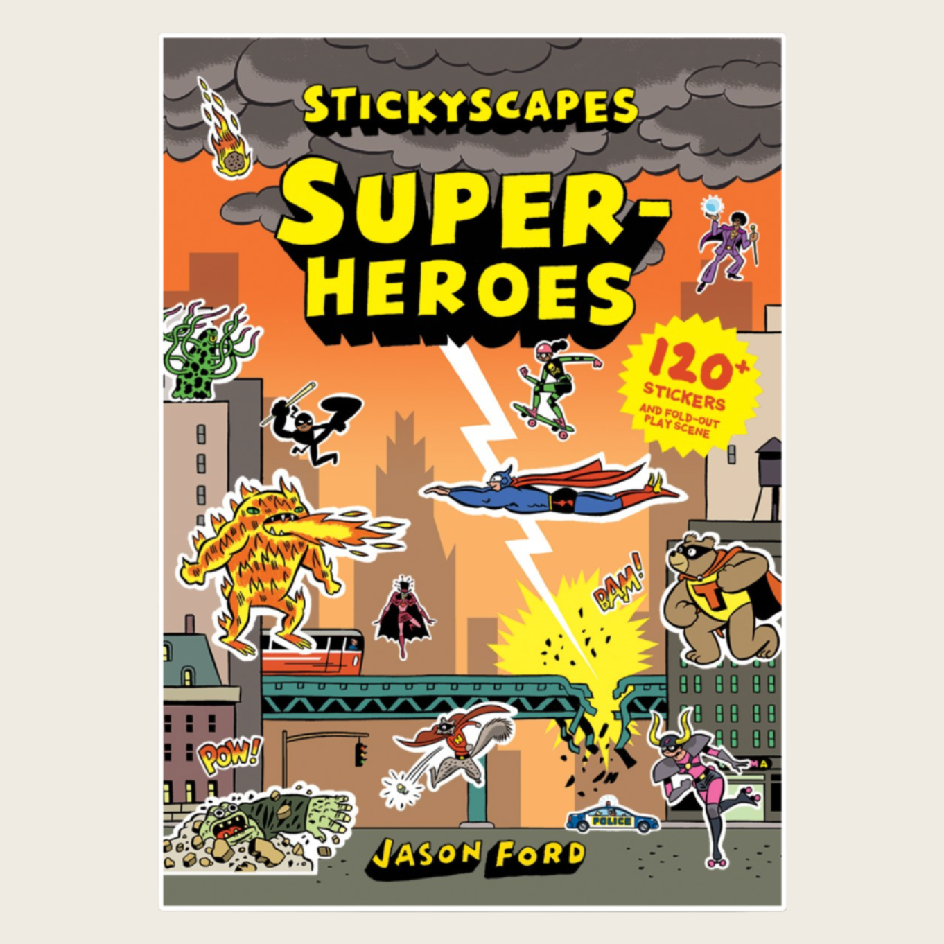 Stickyscapes Superheroes Stickerbook