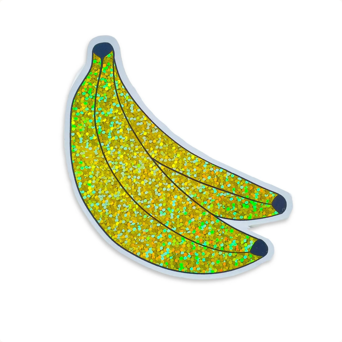 Glitter Banana Bunch Sticker