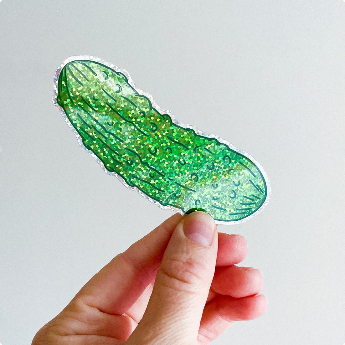 Glitter Pickle Sticker