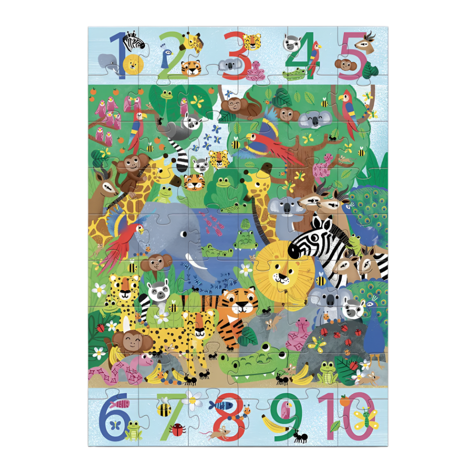 1 to 10 Jungle 54pc Giant Floor Jigsaw Puzzle