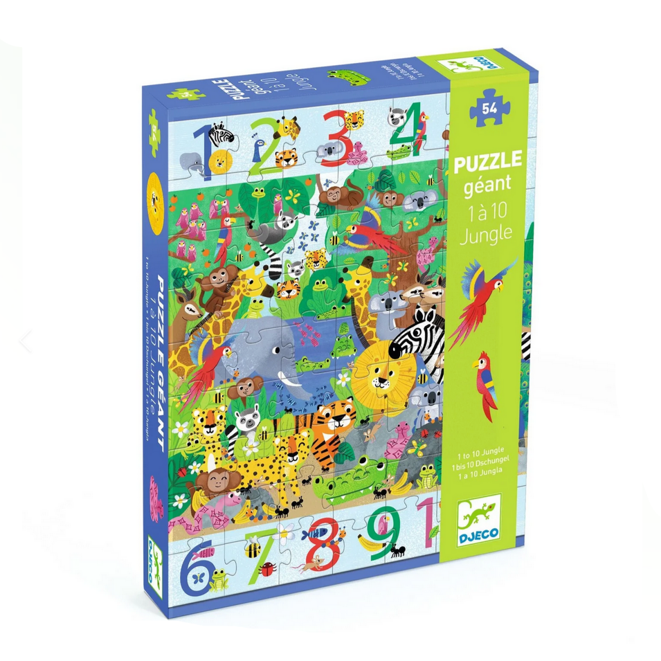 1 to 10 Jungle 54pc Giant Floor Jigsaw Puzzle