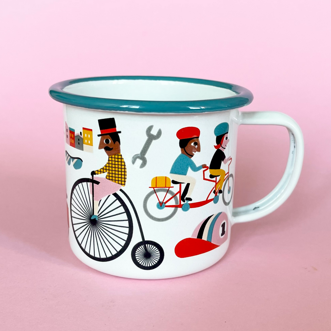 Bike Lover Enamel Mug - Ingela P. Arrhenius