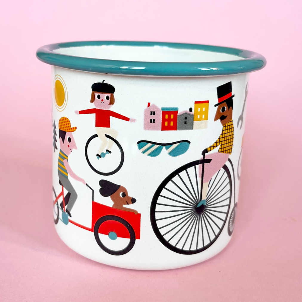 Bike Lover Enamel Mug - Ingela P. Arrhenius