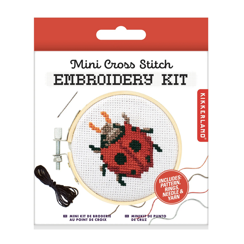 Ladybug Mini Cross Stitch Embroidery Kit