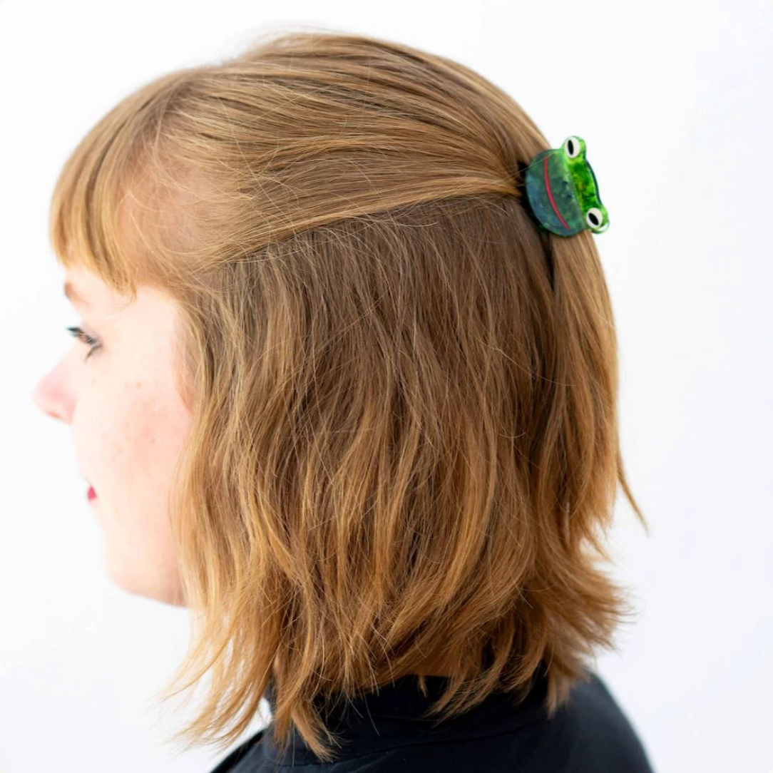 Mini Green Froggy Hair Claw Clip