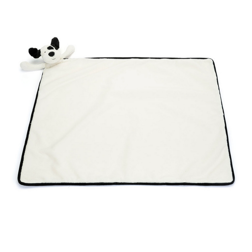 Bashful Black & Cream Puppy Blankie