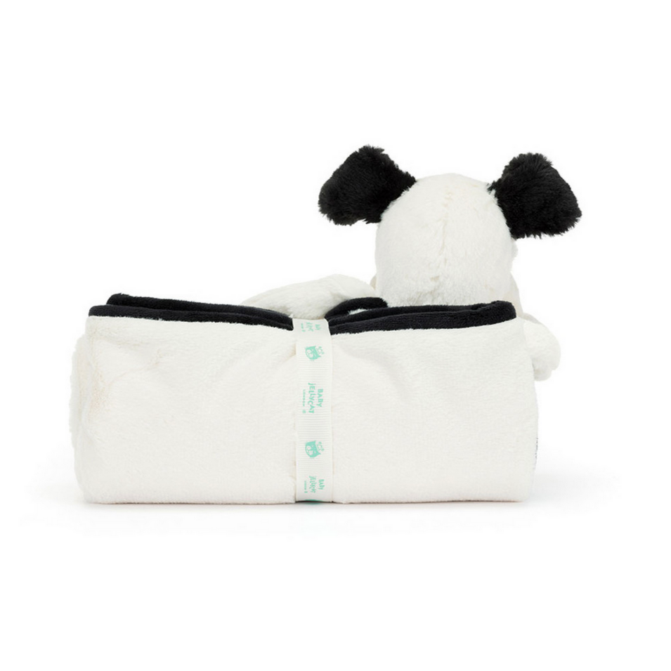 Bashful Black & Cream Puppy Blankie