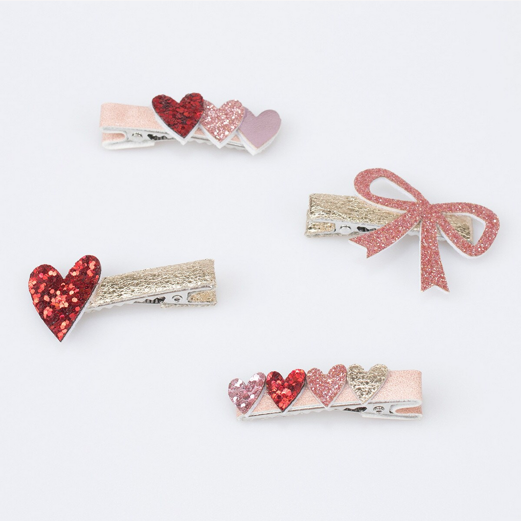 Valentine's Hair Clips (8pk)