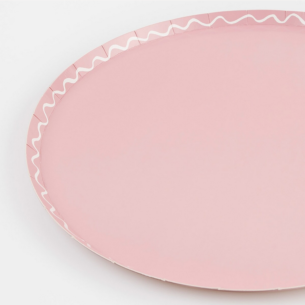 Mixed Wavy Line Dinner Plates (8pk)