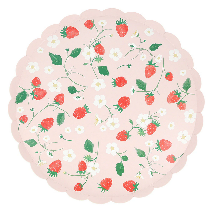 Strawberry Pattern Dinner Plates