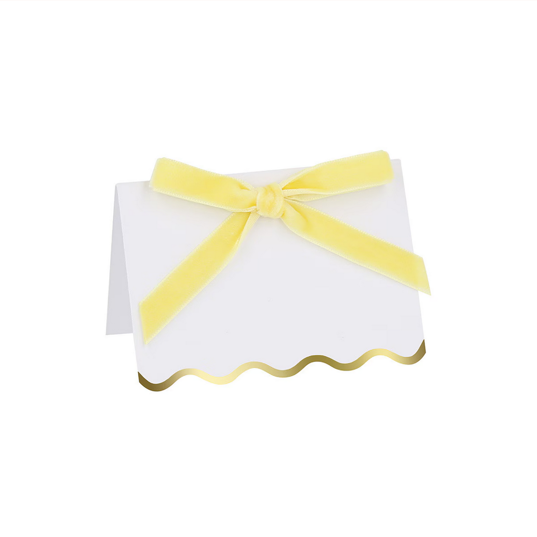 Pastel Velvet Bow Place Cards