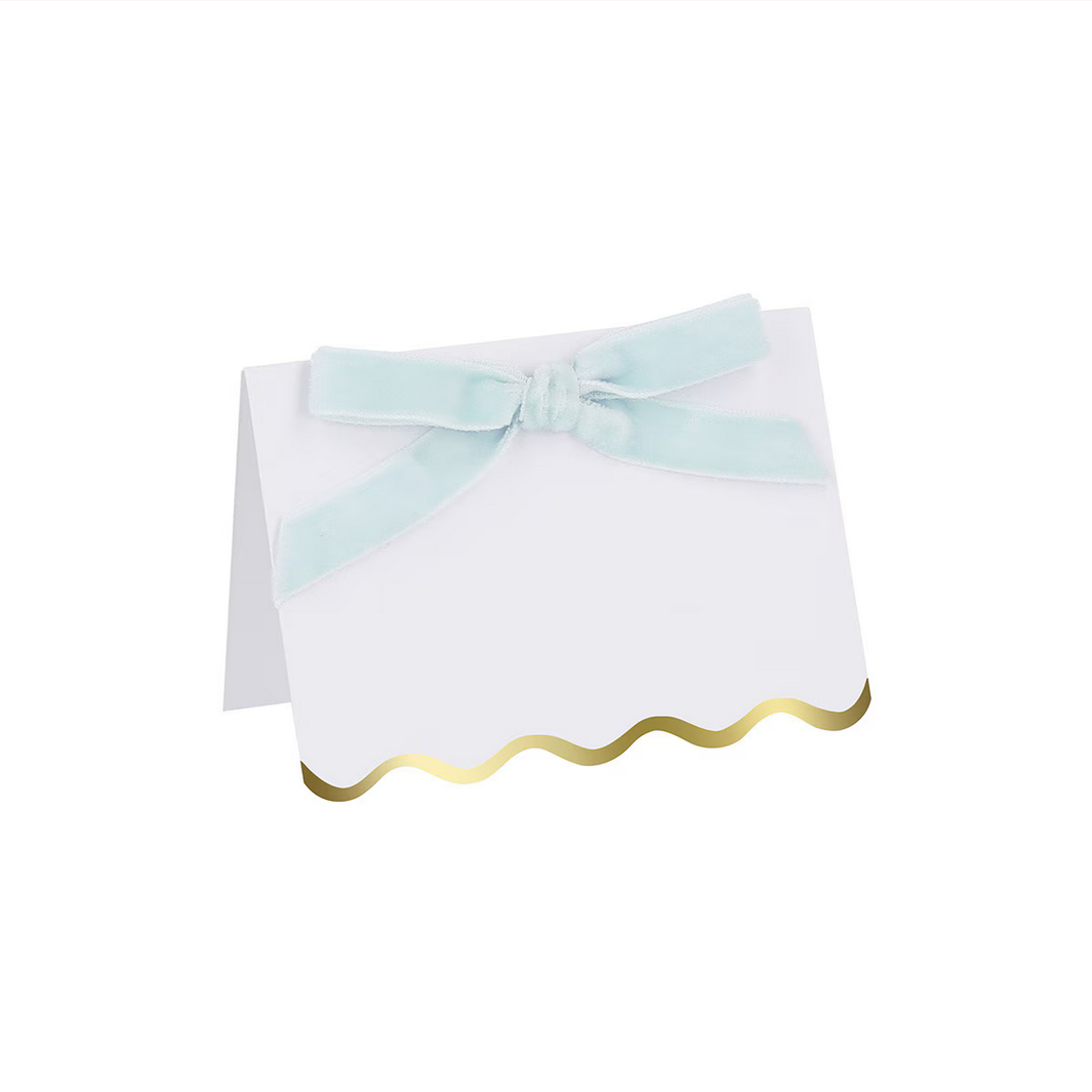 Pastel Velvet Bow Place Cards