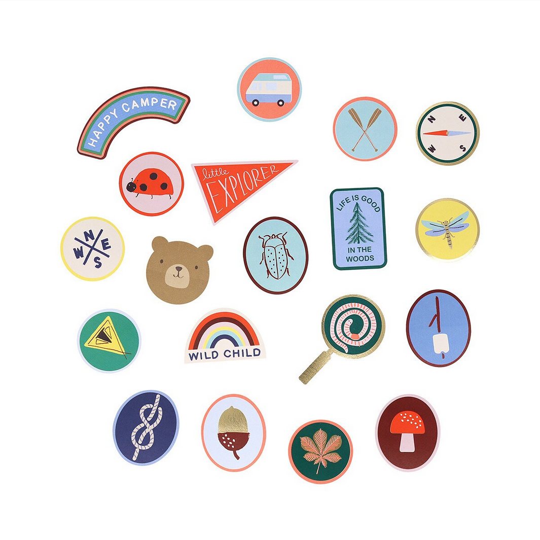 Camping Adventure Shaped Stickers