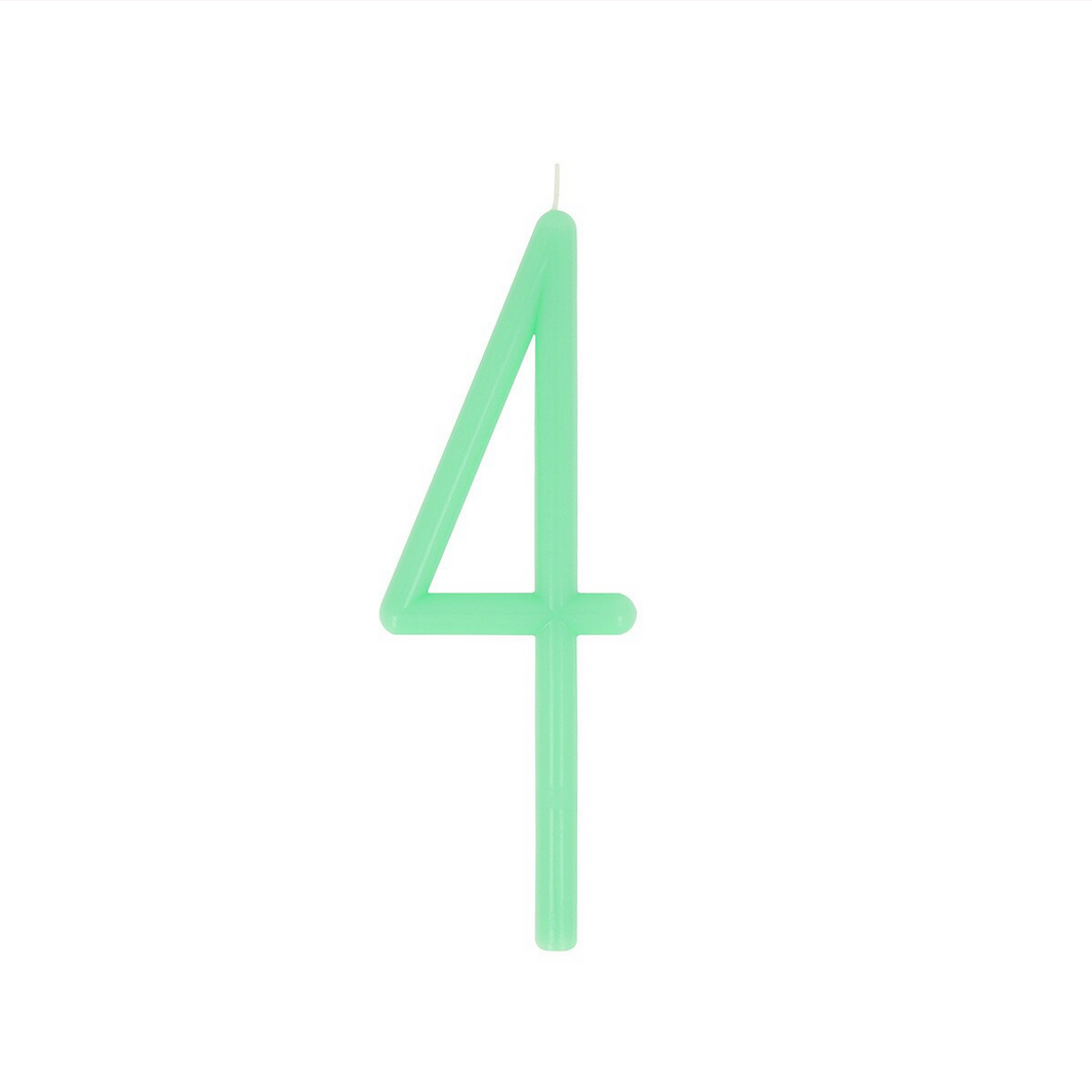 Slim Number 4 Candle