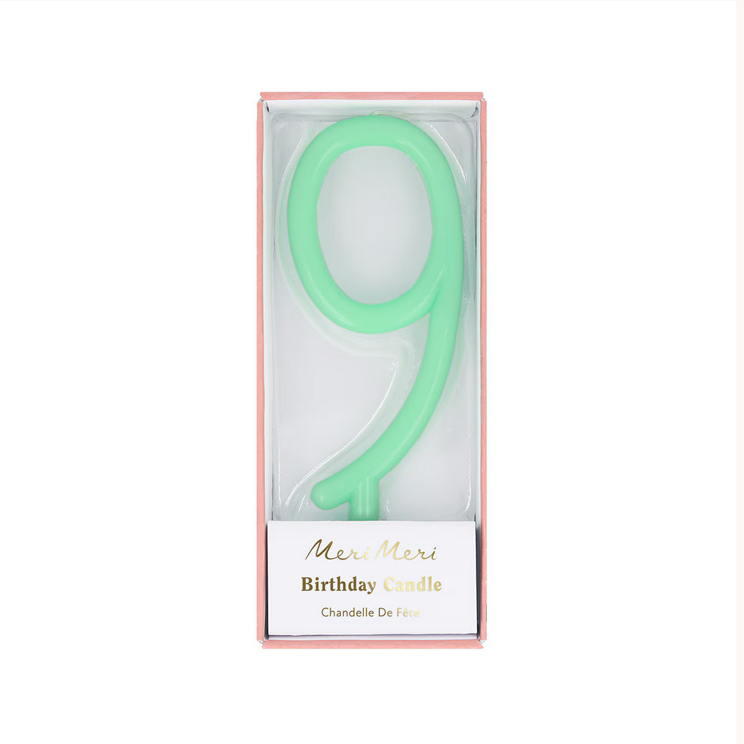 Slim Number 9 Candle