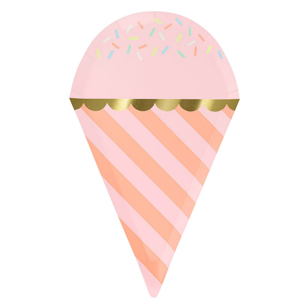 Ice Cream With Sprinkles Plates -8pk