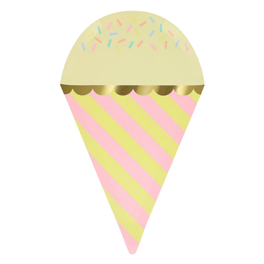Ice Cream With Sprinkles Plates -8pk