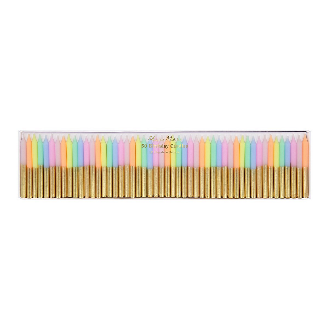 Pastel Mini Candles -50pk