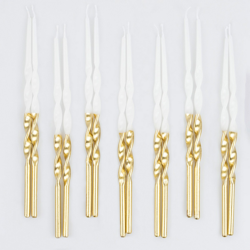 Gold Dipped Twisted Candles