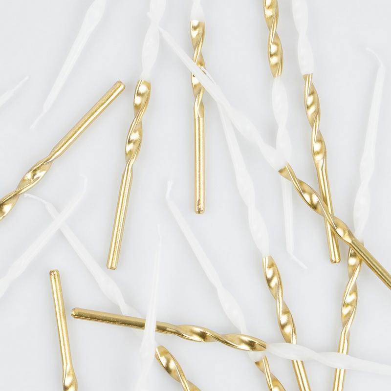 Gold Dipped Twisted Candles