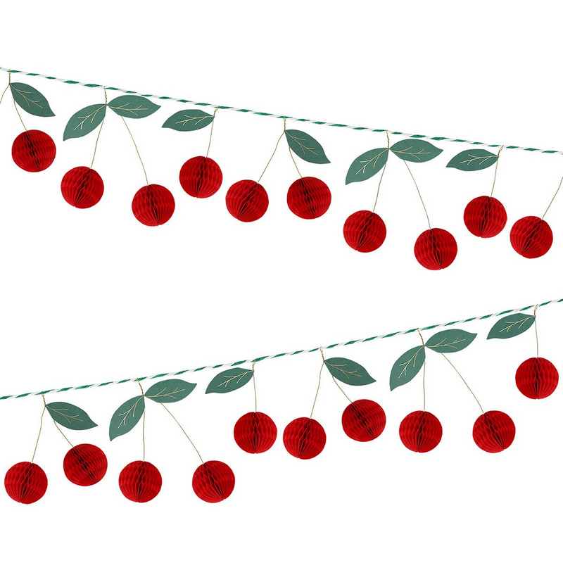 Cherry Honeycomb Garland