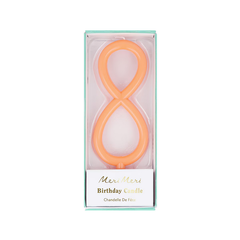 Slim Number 8 Candle