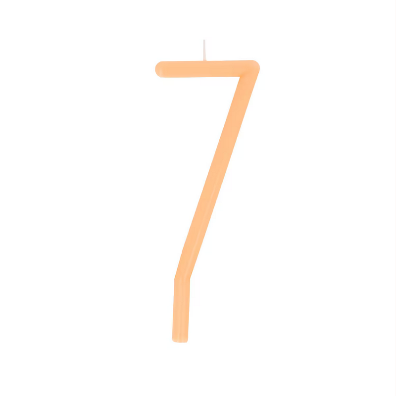 Slim Number 7 Candle