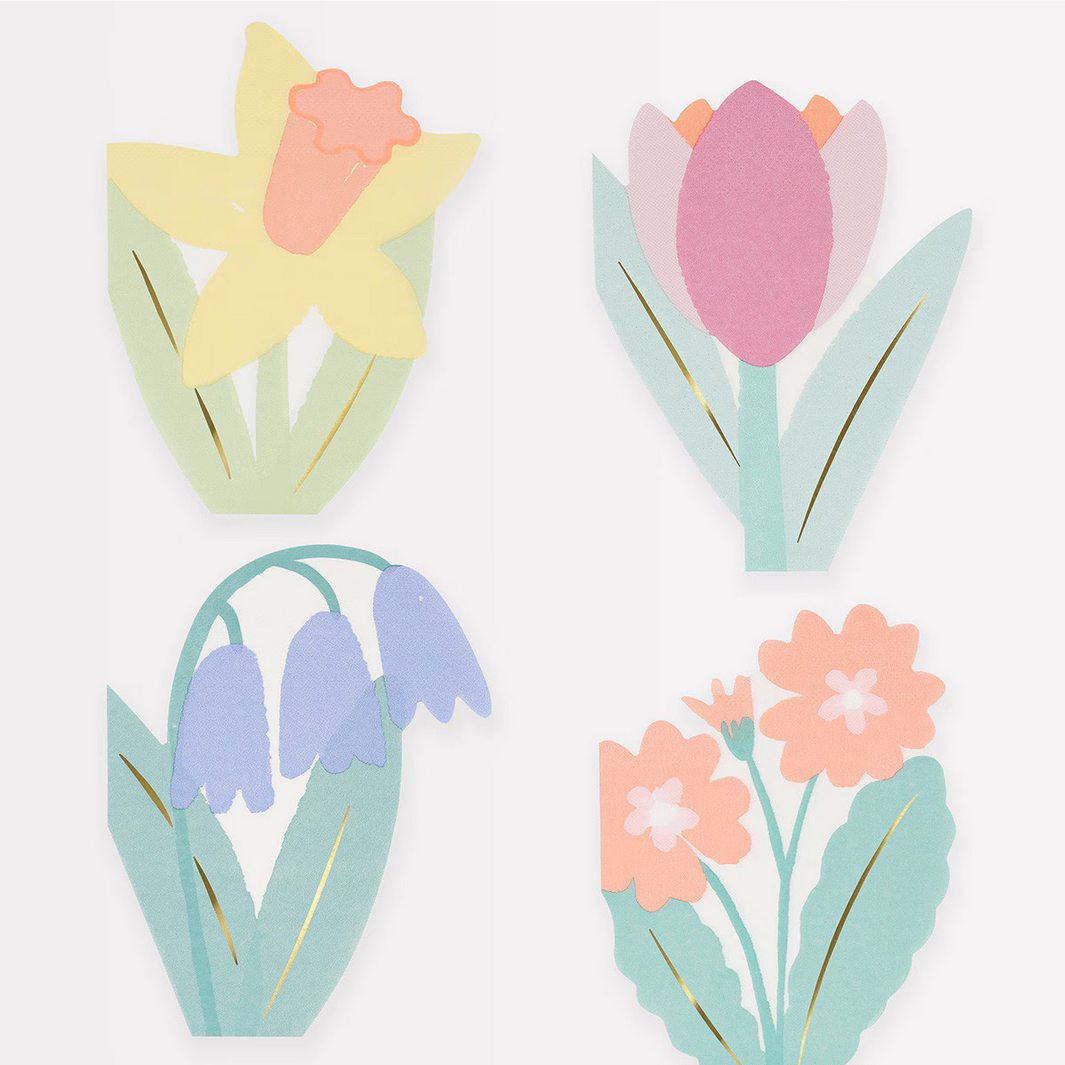 Spring Flower Napkins (x16)