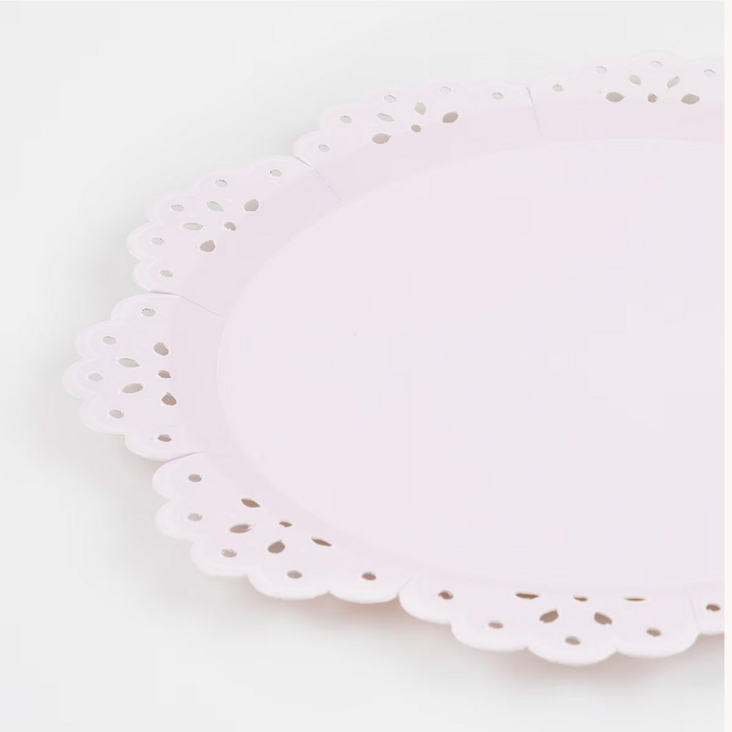 Broderie Anglaise Lace Multi Side Plates (x8)