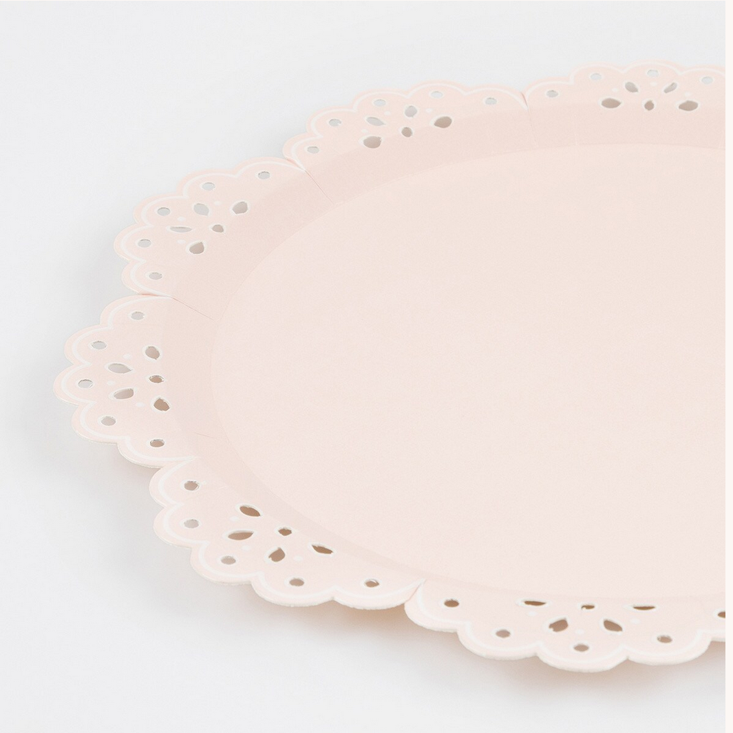 Broderie Anglaise Lace Multi Side Plates (x8)