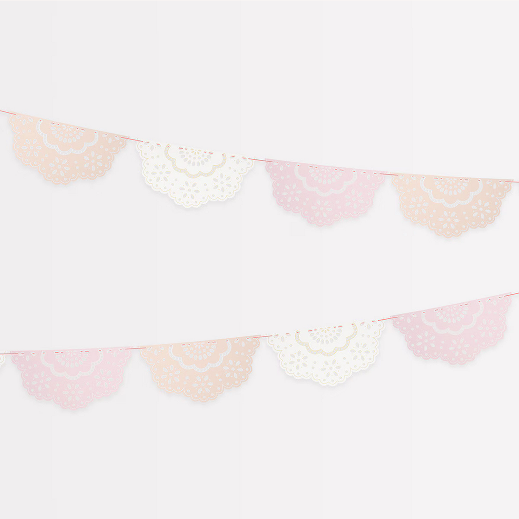 Broderie Anglaise Lace Multi Pennant Garland