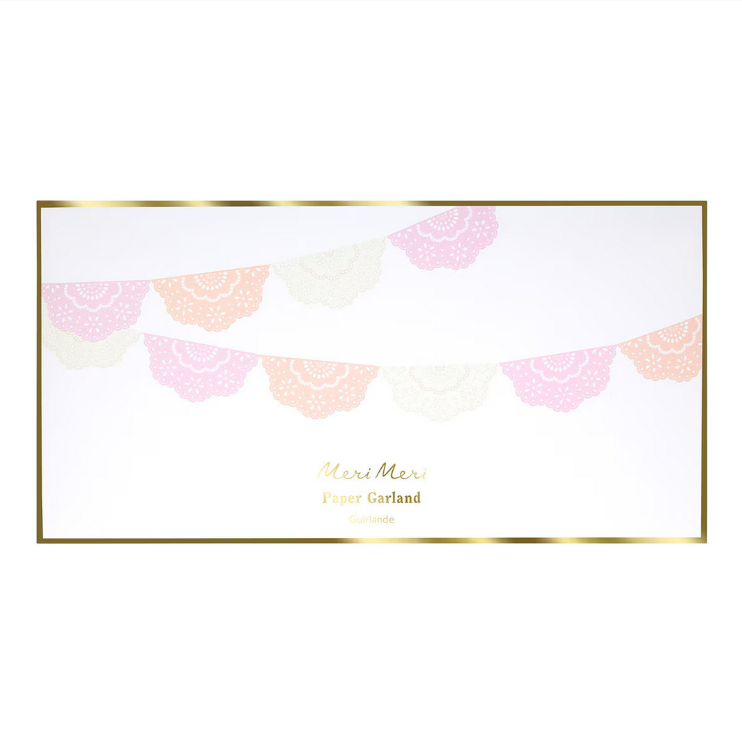 Broderie Anglaise Lace Multi Pennant Garland