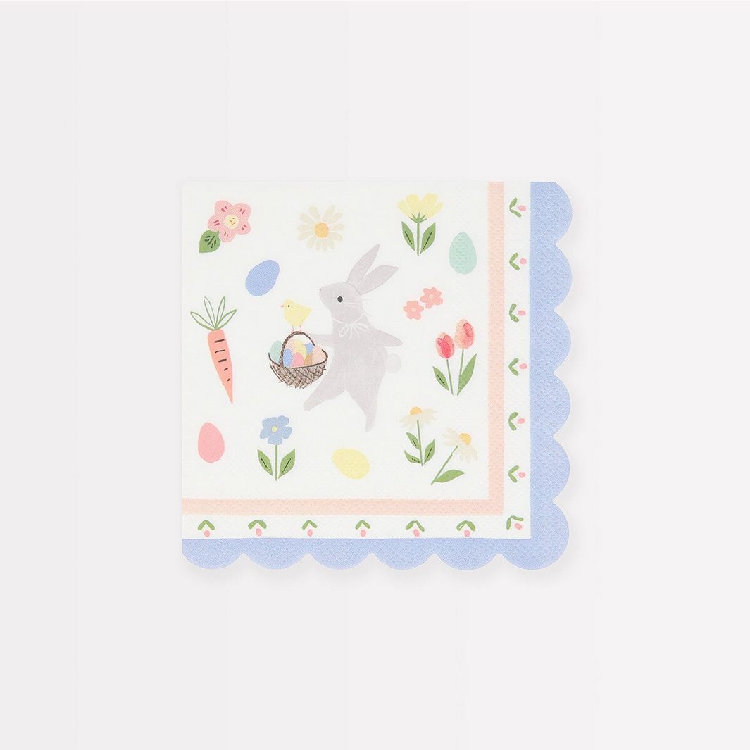 Easter Bunny Small Napkins (x16)