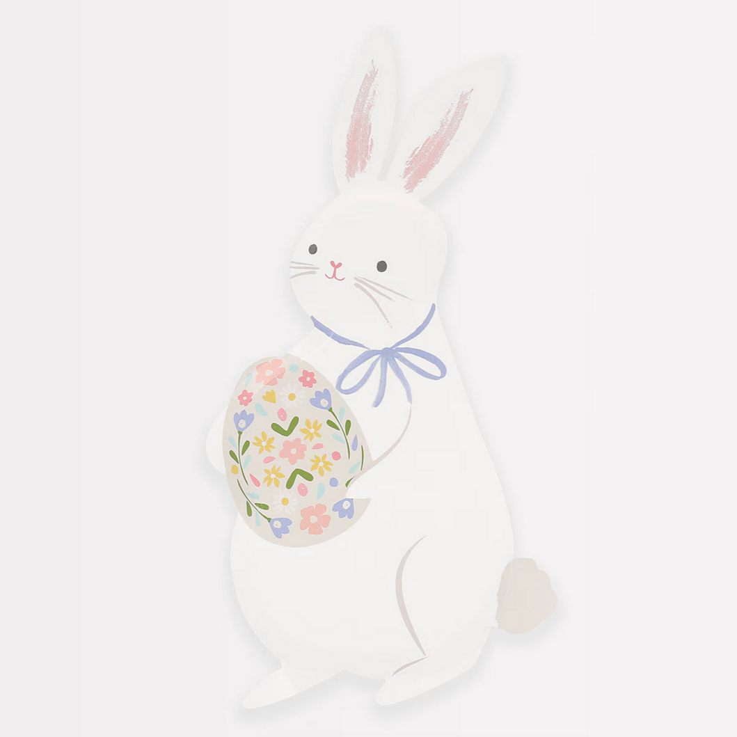 Easter Bunny Shaped Plates (x8)