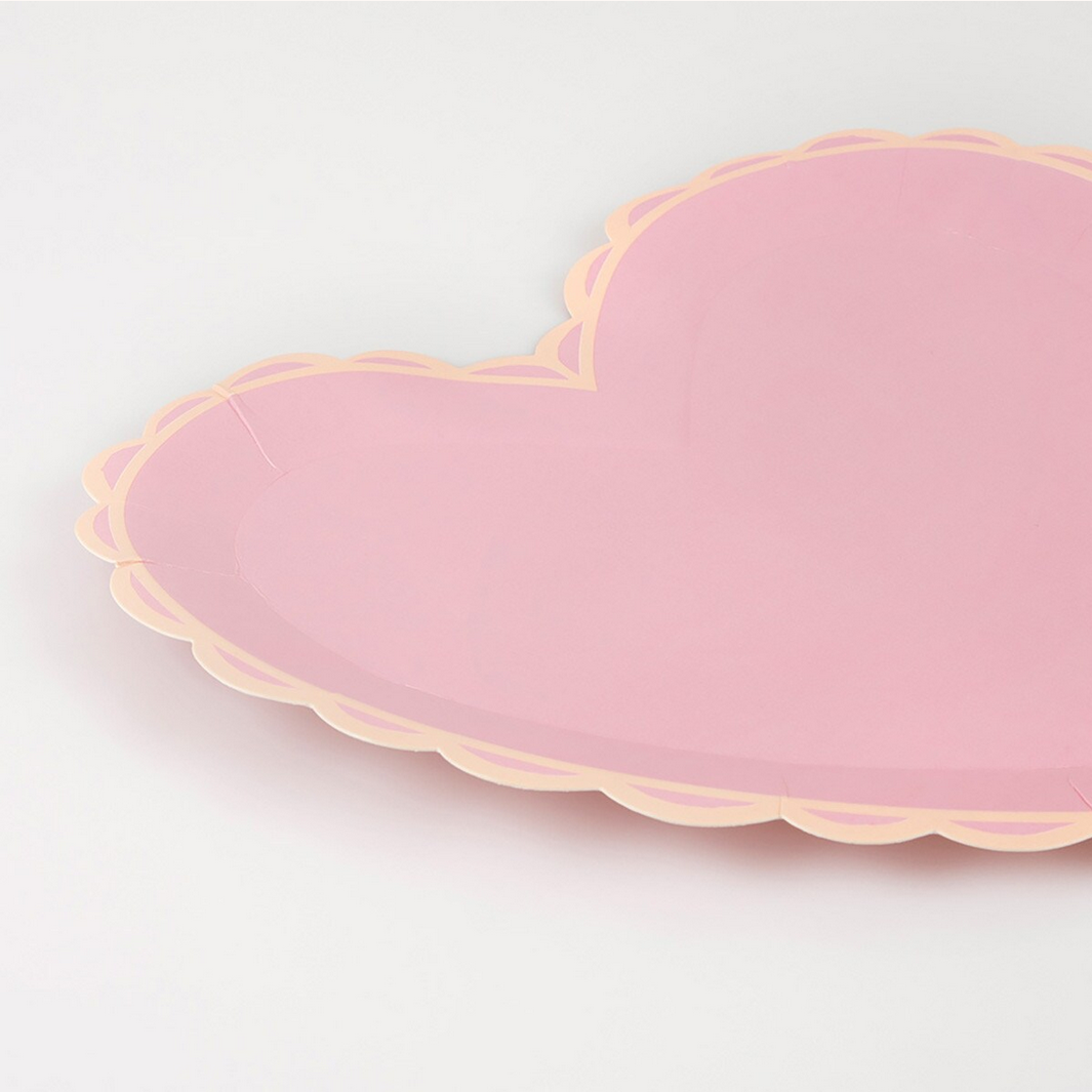 Pastel Heart Large Plates (x8)