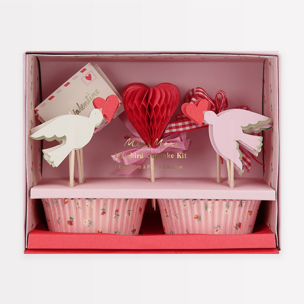 Lovebird Cupcake Kit (x24 toppers)