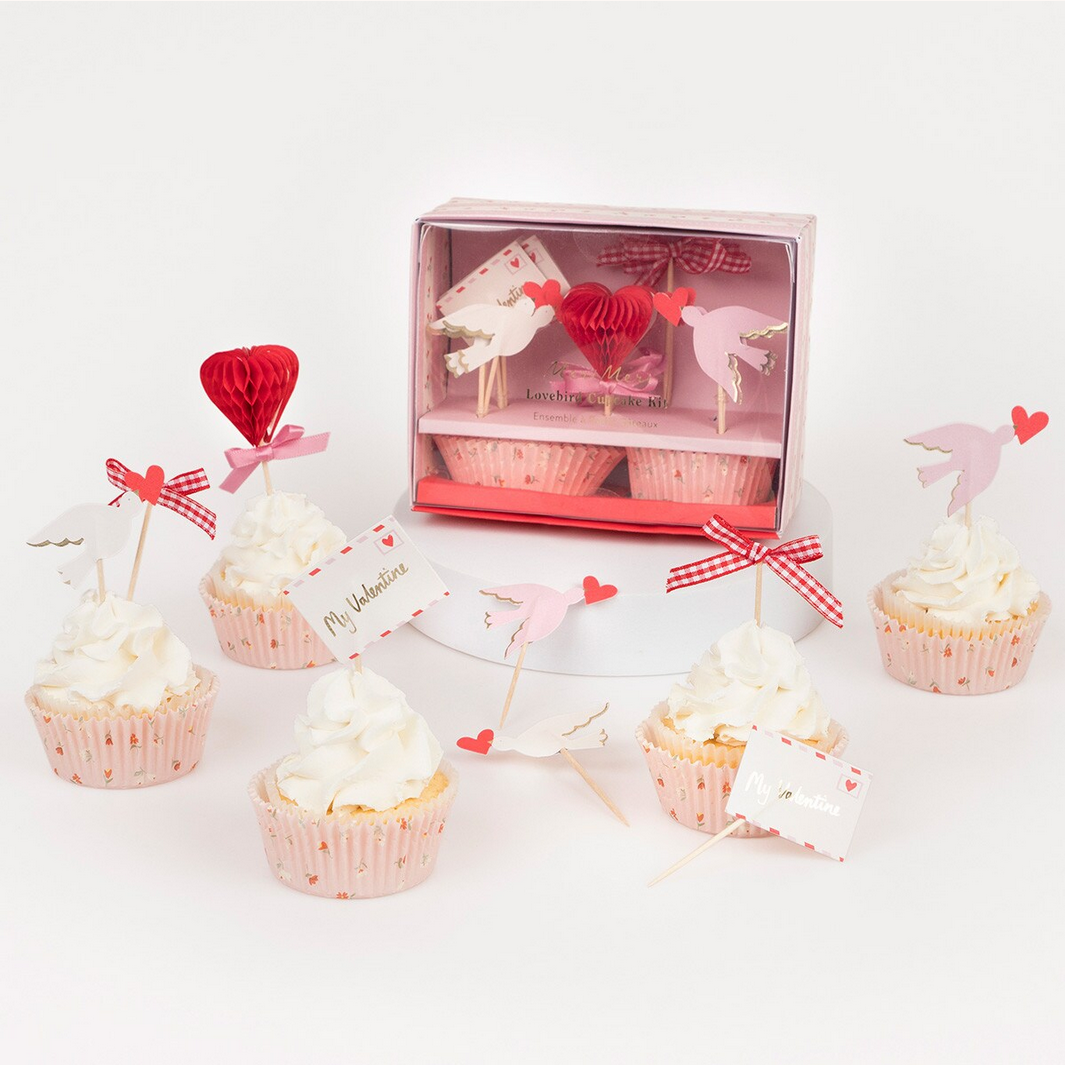 Lovebird Cupcake Kit (x24 toppers)