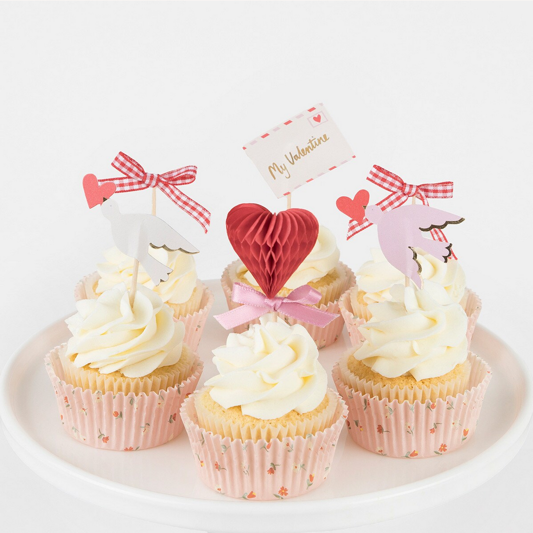 Lovebird Cupcake Kit (x24 toppers)