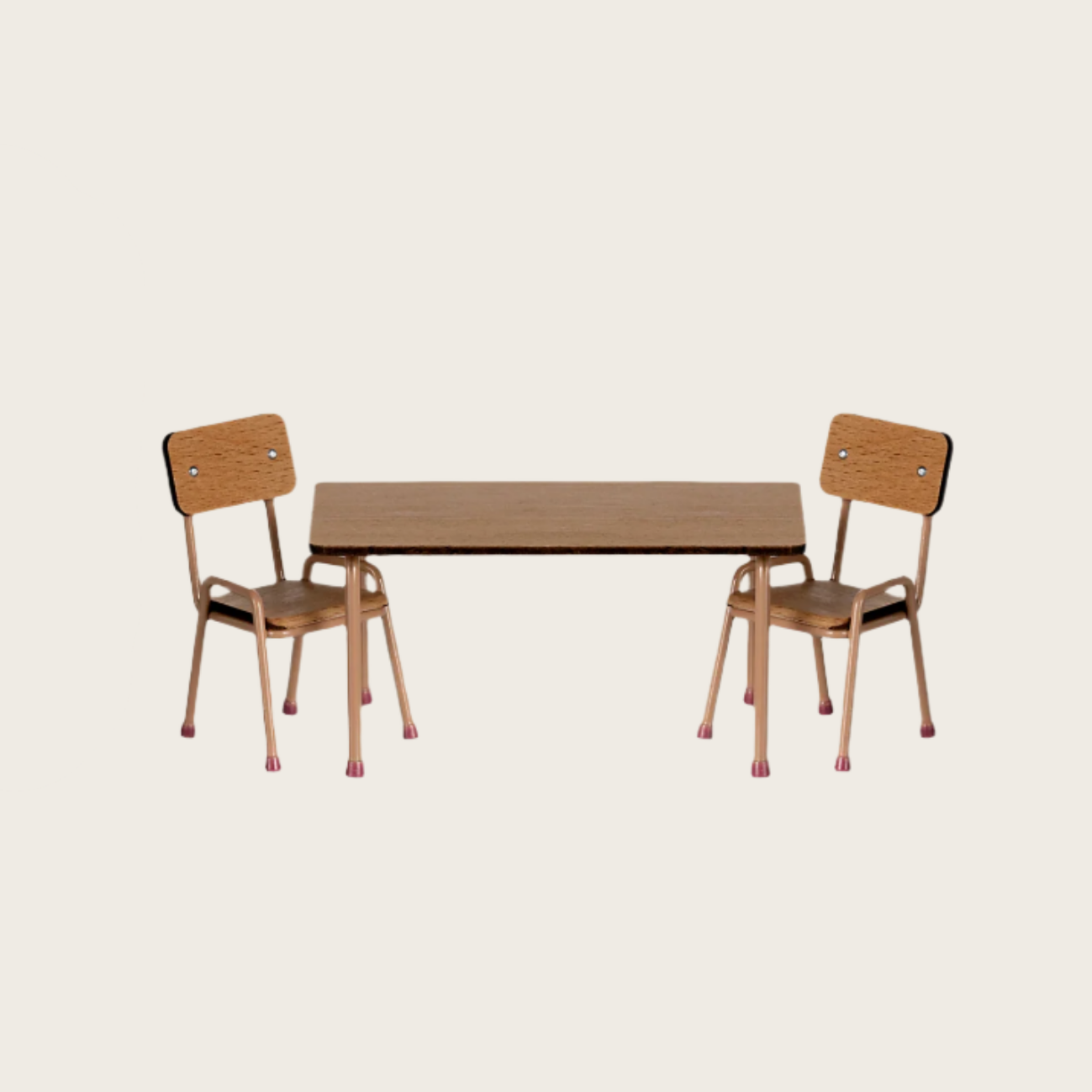 Table and chair set FOR Mice - Dark powder