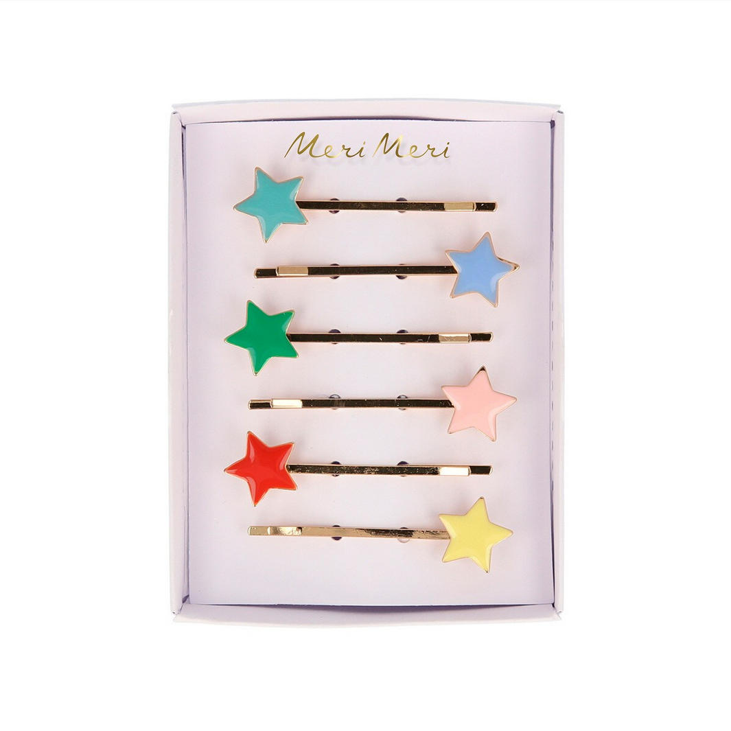 Enamel Star Hair Slides